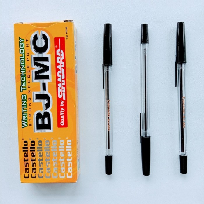 

Pulpen Semi Gel Ballpen Ball pen Bollpen Castello Bj-MC Hitam 0.7mm
