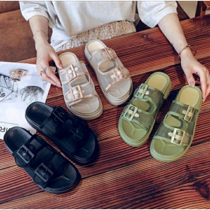 Sandal Wedges Wanita Import Korea Haneul Series