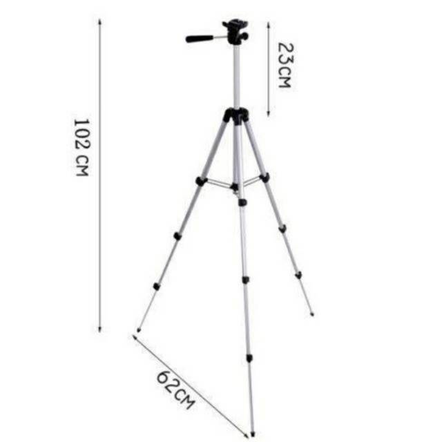 FREE ONGKIR Termurah MEDAN - Weifeng Hanaiso WT-3110A Tripod 1 meter 1m Black Silver DSLR Kamera HP Mirrorless