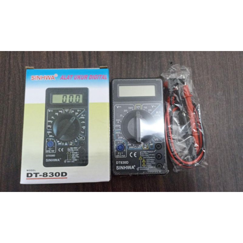 Digital Multi Tester Multimeter DT 830B / 830D Alat Pengukur arus
