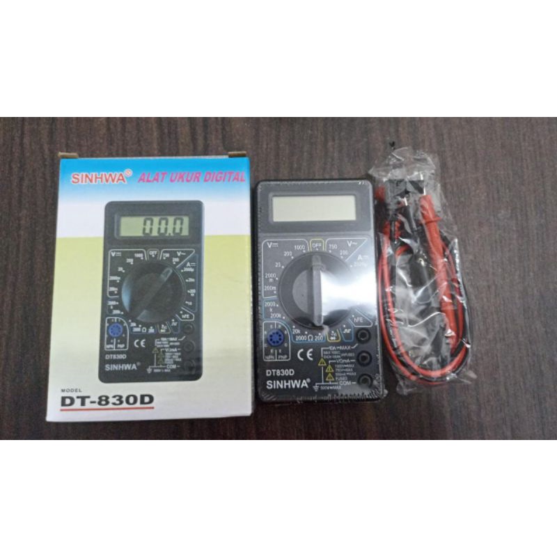 Digital Multi Tester Multimeter DT 830B / 830D Alat Pengukur arus