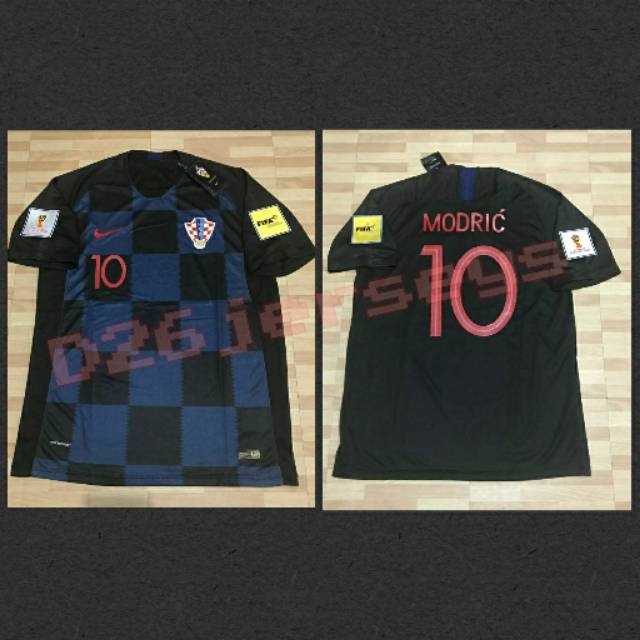 Jersey Kroasia Away Piala Dunia 2018 OFFICIAL + Cetak nama + Patch World Cup 2018