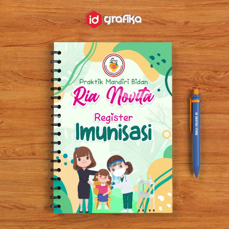 

BUKU REGISTER KEBIDANAN UKURAN A5, CATATAN HARIAN BIDAN, LEMBAR KETERANGAN BIDAN, BUKU REGISTER COSTOM DESAIN COVER
