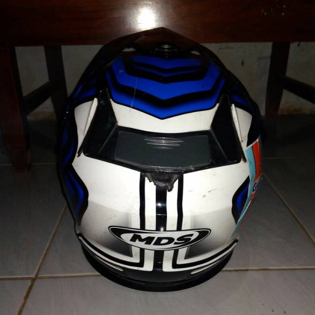 HELM MDS SUPERMOTO MOTIF kondisi second