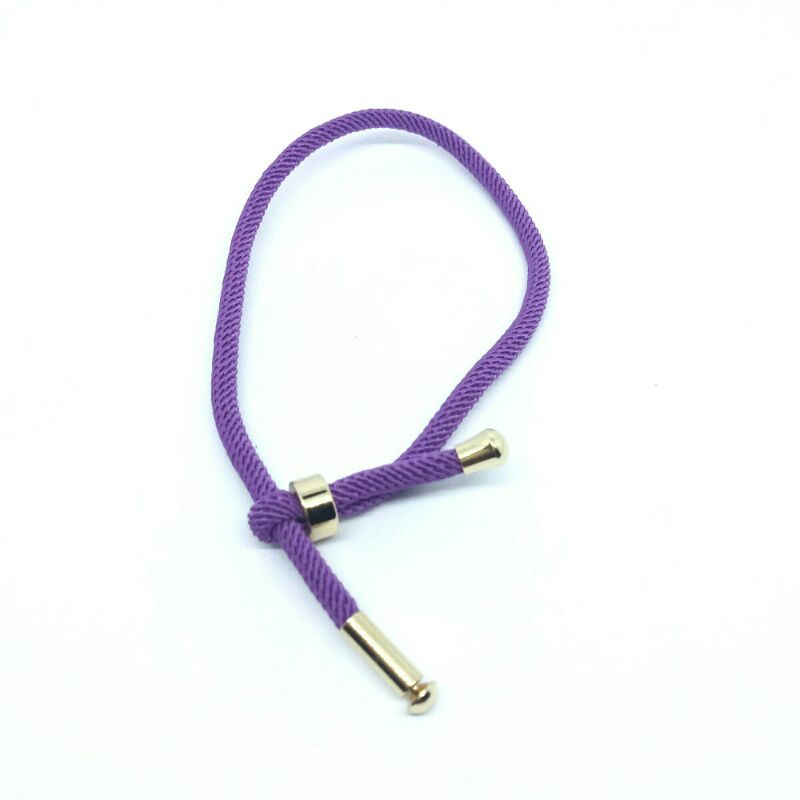 Gelang wanita inisial tali hongkong-Ungu