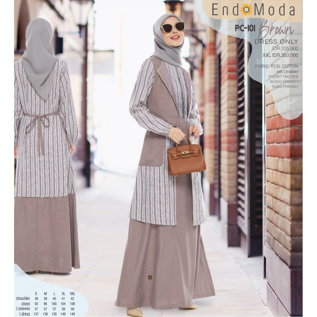 Koleksi Gamis Endomoda Terbaru 2021 Gamis Endomoda Pc 101 Endomoda Original Gamis Kekinian Shopee Indonesia