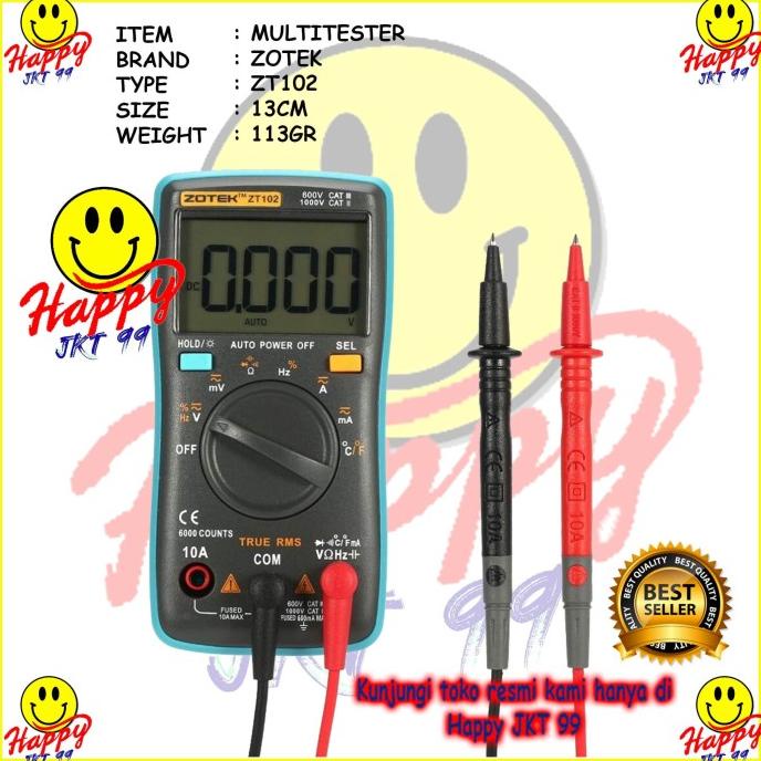 multimeter ZOTEX ZT102 / avometer digital auto range ZOTEX ZT 102