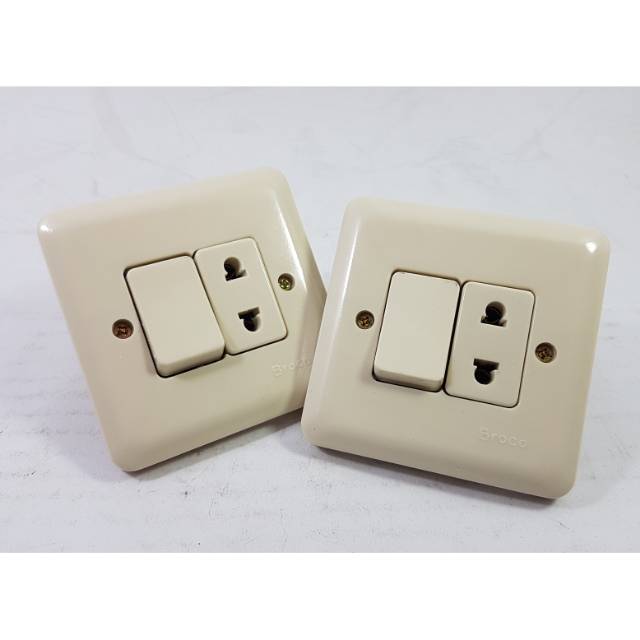 Saklar Kombinasi Broco IB / Saklar Tanam Kombinasi X Stop Kontak Broco