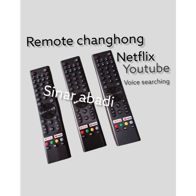 Remote remot tv led changhong smart tv android netflix youtube L43H4 L43H7