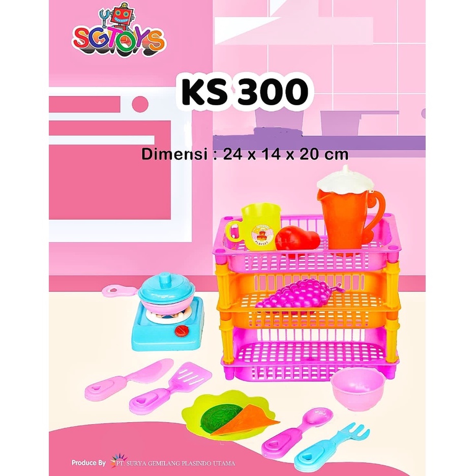 Mainan Masak Masakan Keranjang Susun Kitchen Set Mainan SG Toys Mainan Anak Perempuan