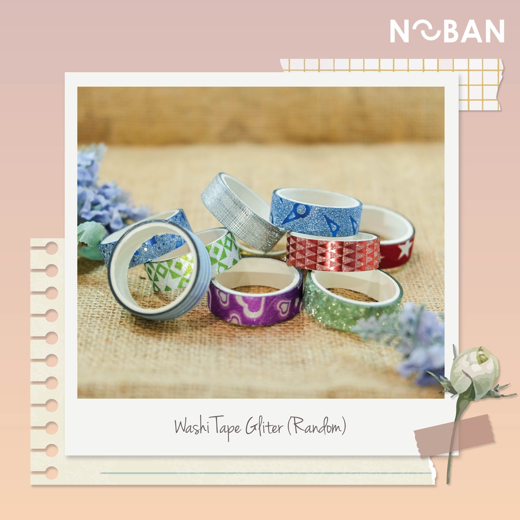 

Washi Tape Gliter / Isolasi Gliter (Random)