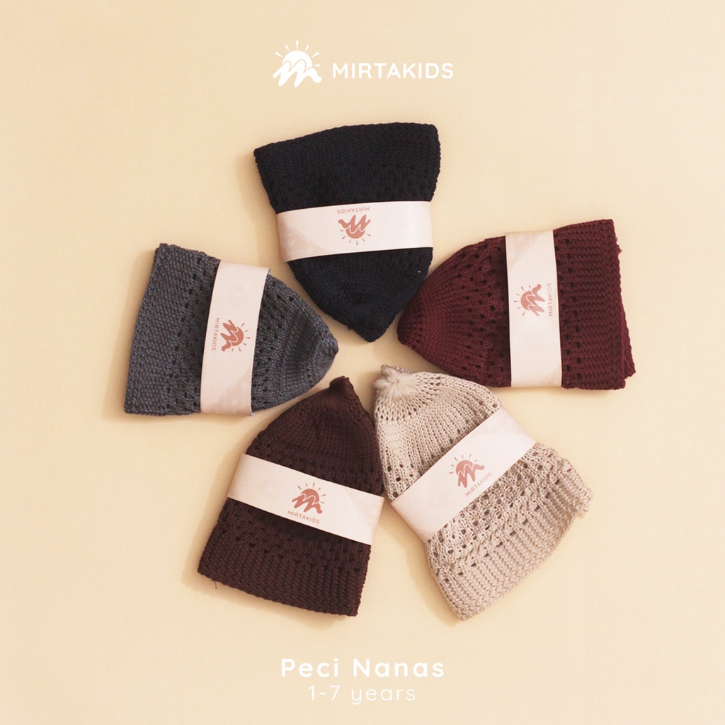 Harga Mirtakids Peci Rajut Nanas Warna Anak (0-3 Tahun) | Katun Rajut