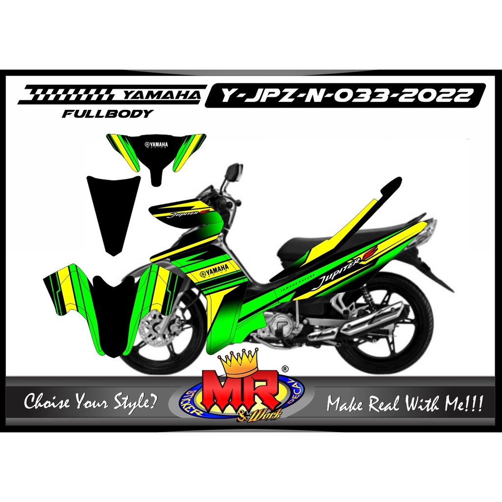 Stiker FullBody Racing Decal Custom Stiker Motor Yamaha Jupiter Z New