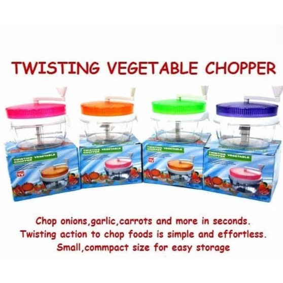 Twisting Vegetable Chopper Alat Cincang Bawang Sayuran Cabe Lombok Alat Masak Dapur [MG23]