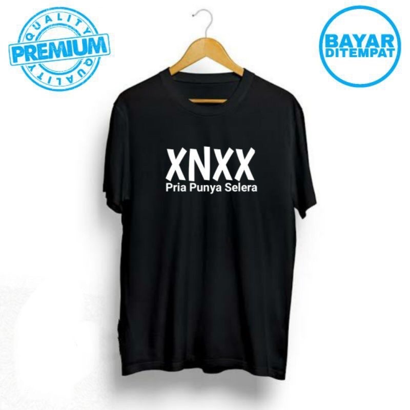 kaos distro notif tulisan XNXx bahan katun combek