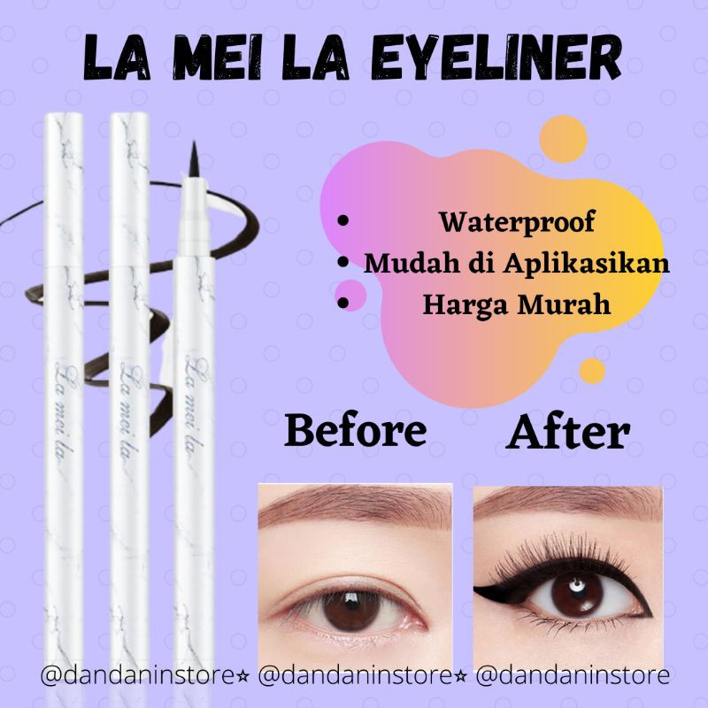 Lameila Eyeliner Pen Pencil Pensil Waterproof Spidol Tahan Lama air Kosmetik Mata Wajah Wanita Murah