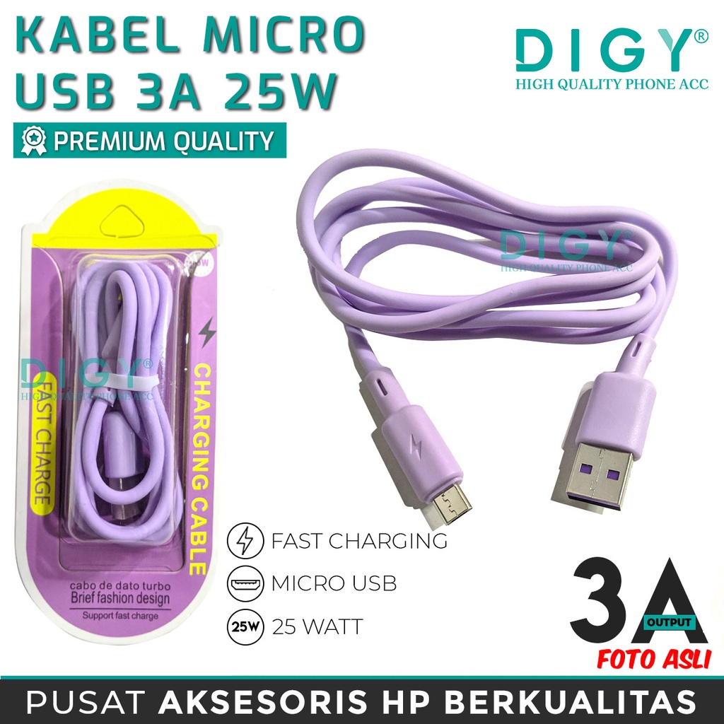 Kabel Data Micro USB 3A Fast Charging 25 W / TYPE C 3A