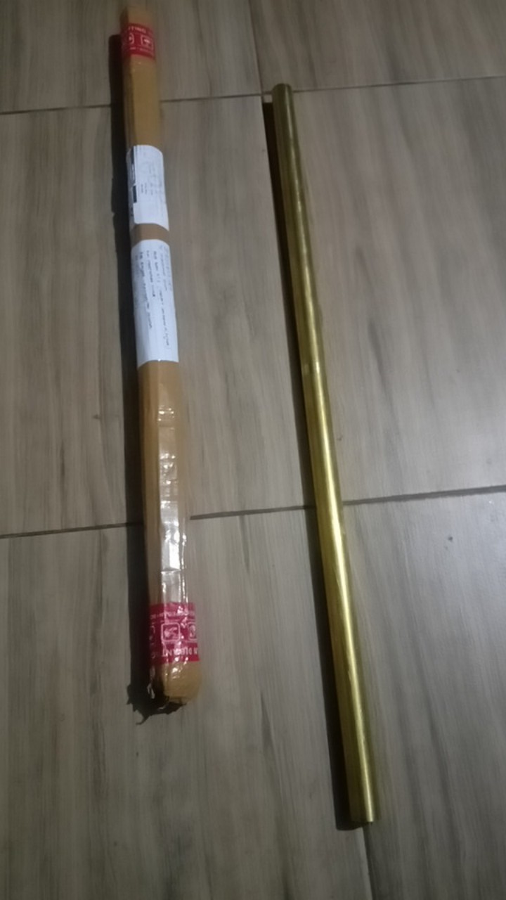 Pipa Kuningan Diameter 25mm Tebal 2mm Panjang 75 Cm