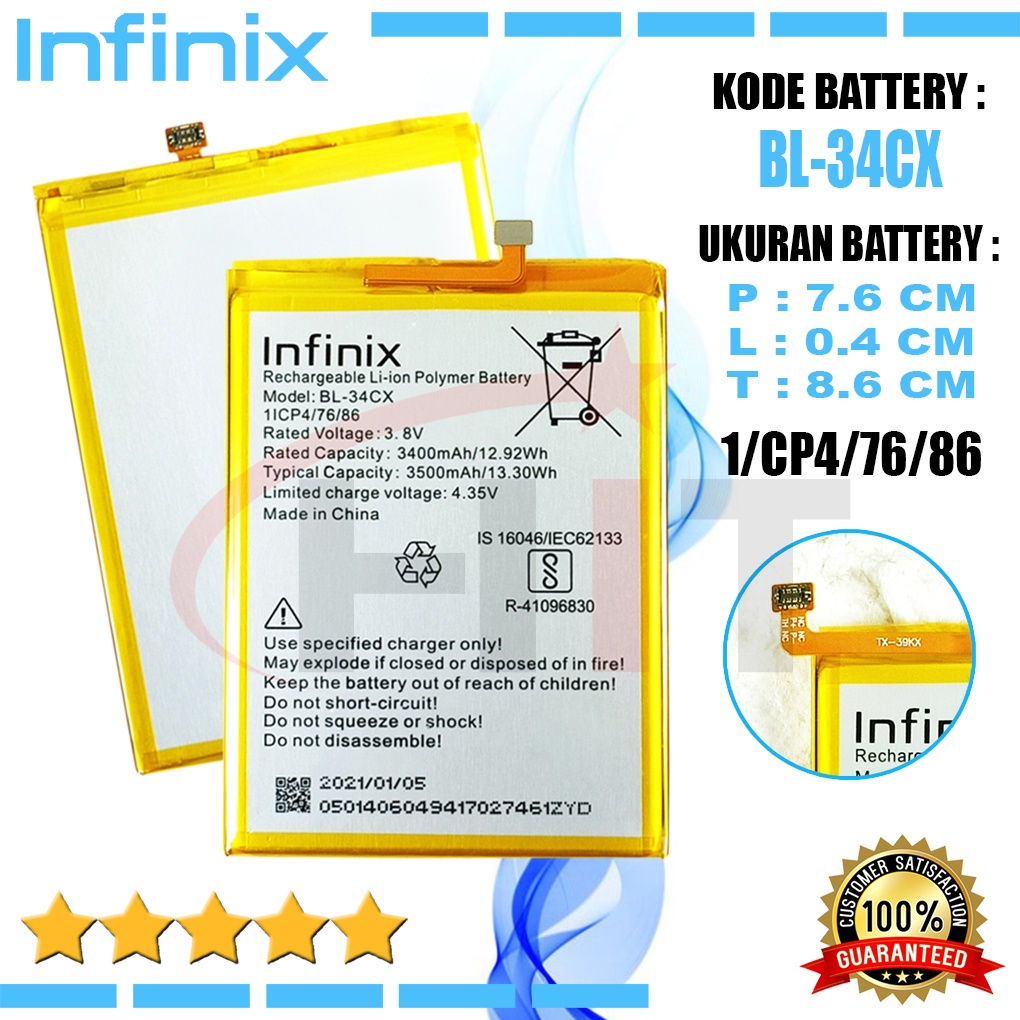 Baterai Battery Original Infinix BL-34CX Smart 3 Plus X627B