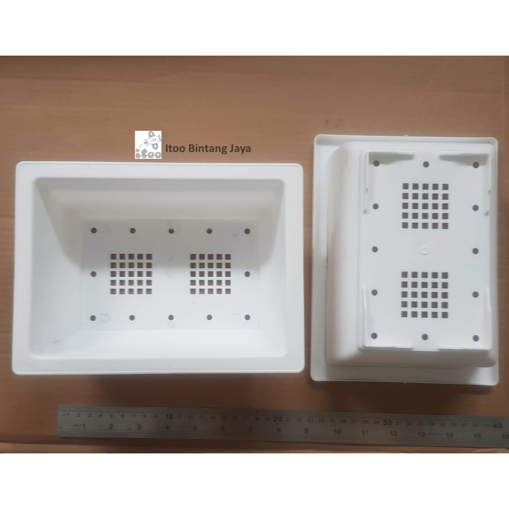 Pot Bunga Kotak | Pot Bonsai Putih | Pot NKT