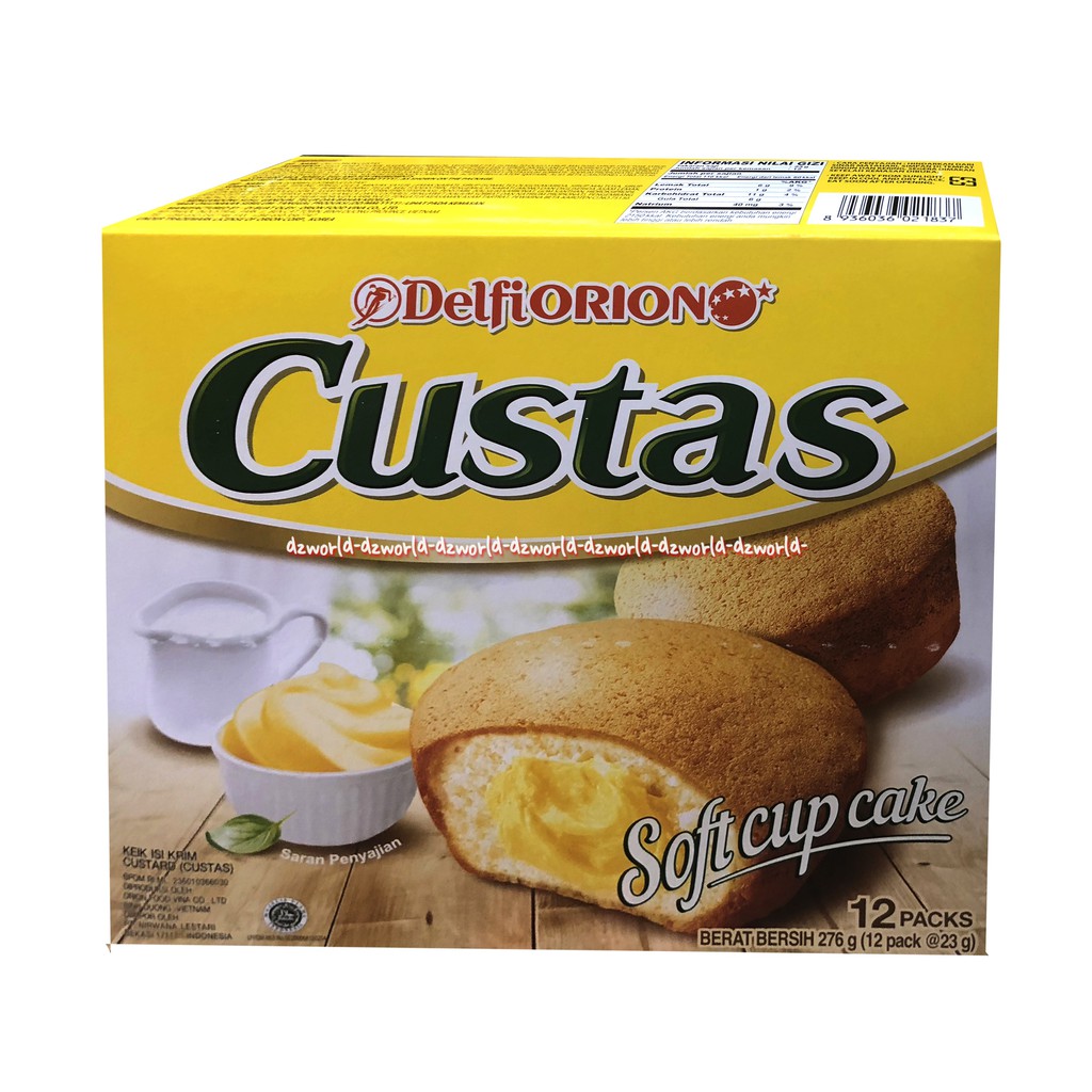 Delfiorion Custas Soft Cup Cake 12 Pack 276gr Biskuit Cemilan Snack Delfi Orion
