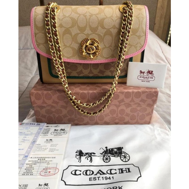 TAS COACH SEMI MIRROR LENGKAP BOX