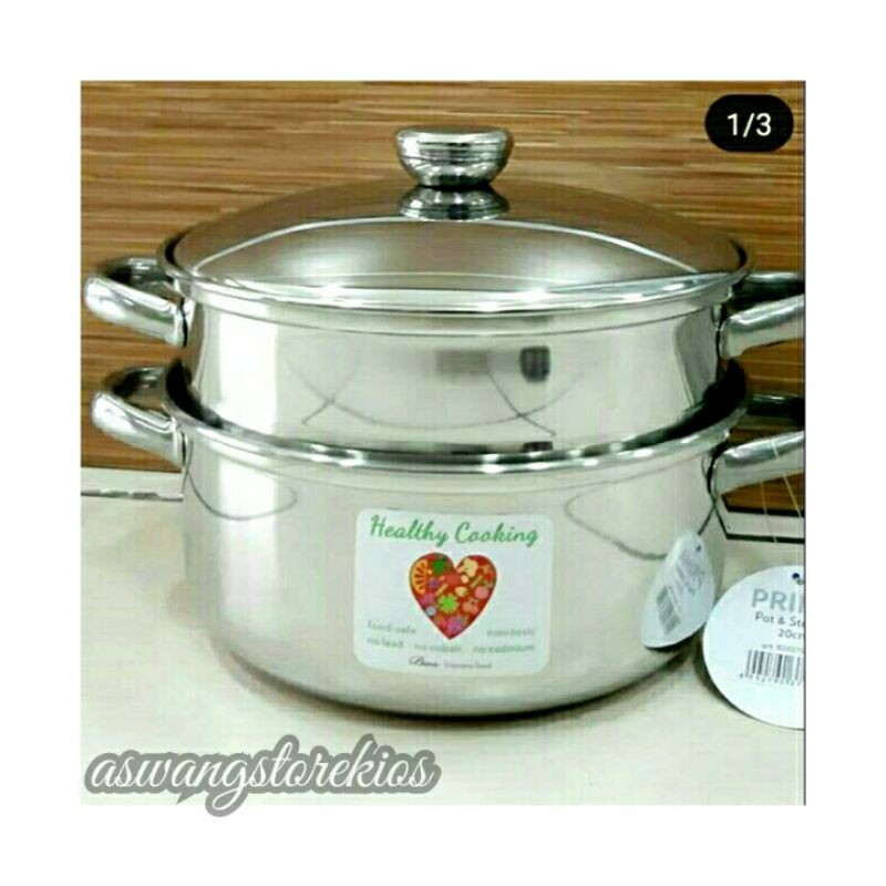 BIMA ORIGINAL Panci kukus / Pot & Steamer series Bima Prima