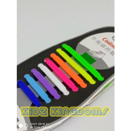 Gcu33 Premium Silicone Shoelaces / Tali Sepatu Silikon Karet