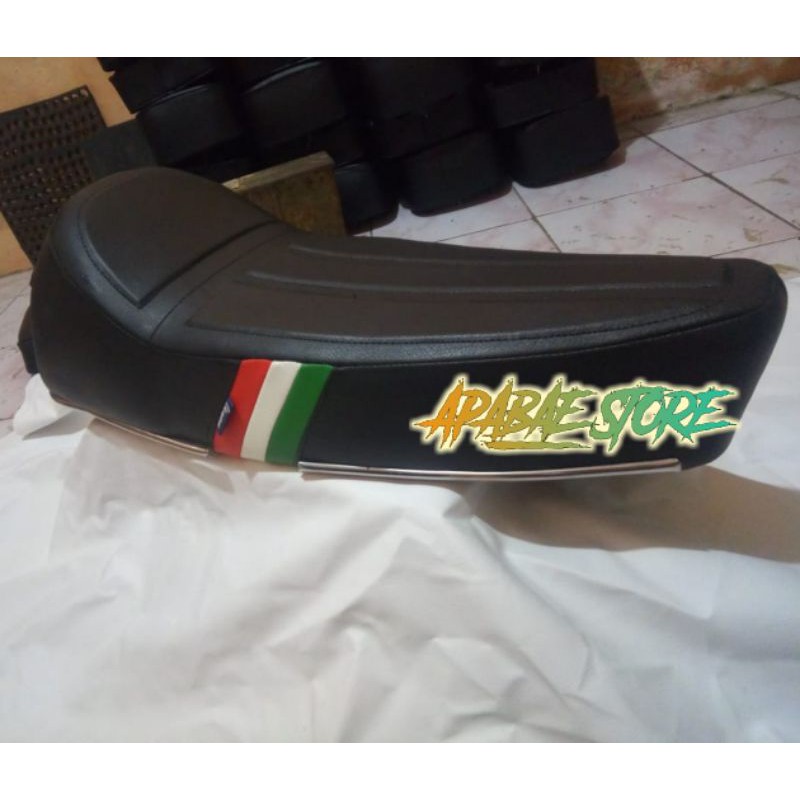 Jok Vespa Panjang Racing Bahan Plat Super Sprint Px Vbb