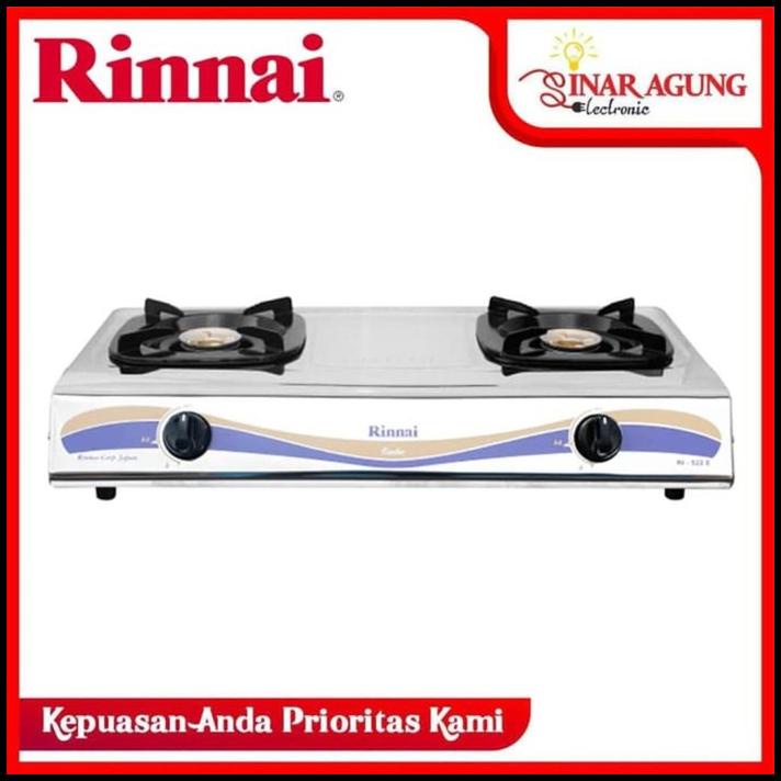 Rinnai Kompor Gas 2 Tungku Stainless Ri-522E