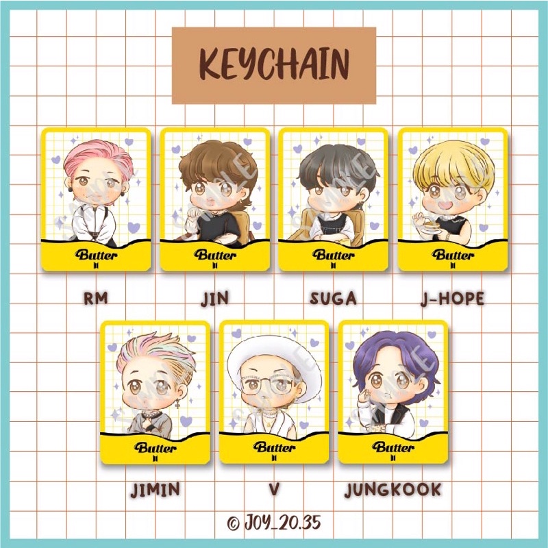 gantungan kunci / keychain bts butter