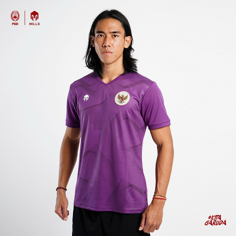 JERSEY TIMNAS GARUDA INDONESIA 2020 MILLS 1013GR BAJU LATIHAN TIMNAS TRAINING JERSEY TIMNAS PURPLE