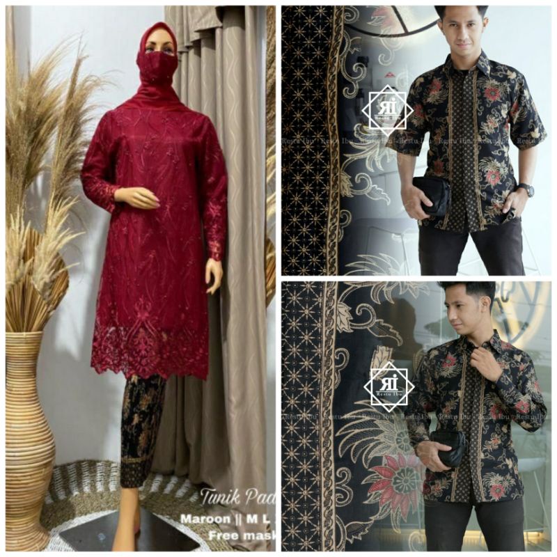 COUPLE KEBAYA MODERN/COUPLE KEBAYA TUNIK TILLE/COUPLE KEMEJA BATIK