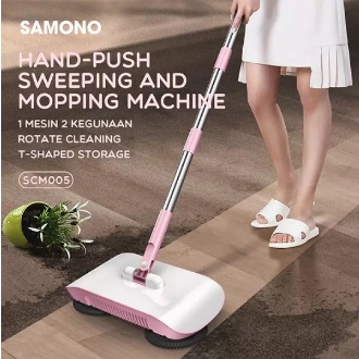 SAMONO SCM005 2in1 Mesin Sapu Pel Otomatis Serbaguna Ultra Broom Rotate Cleaning Sapu 360 Derajat