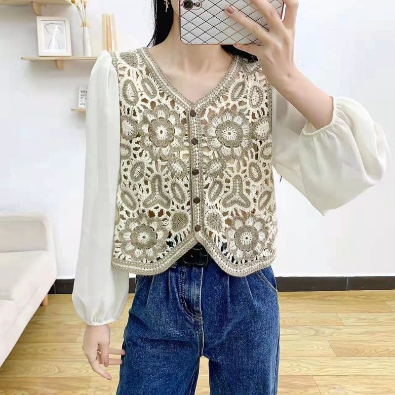 68110 LORISA CROCHET CARDIGAN