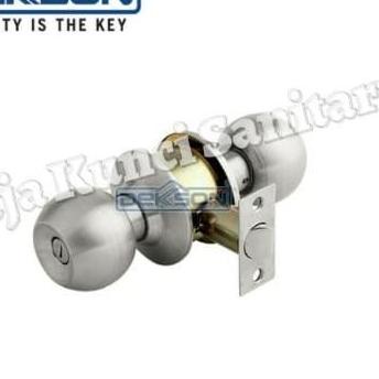 ❆ Kunci Bulat Kamar Mandi Dekson 8587 BK/Kunci Pintu WC ✾