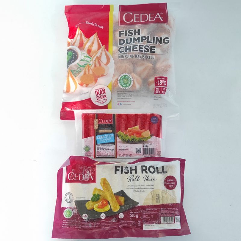 

[Paket hemat suki big] Cedea dumpling cheese 500 gr + Cedea crabstik 250 gr + Cedea fishroll 500 gr