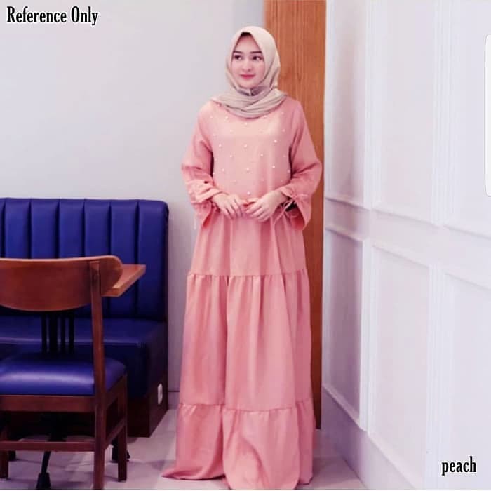 GAMIS SYARI ANNAJAH CAPUCCINO 900GR 110 140 ALLSIZE GAMIS SYARI BUSUI CADAR CREPE HQ POLOS MURAH I.