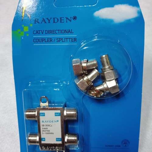 Splitter TV RAYDEN 3WAY / Spliter TV 3 Way Stainless