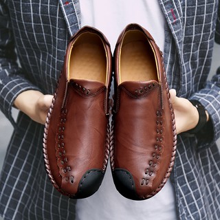 Ukuran 38 47 Sepatu  Kulit Pria  Kasual Berkualitas Tinggi  