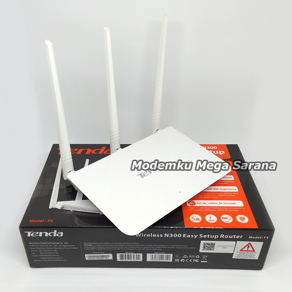 Range Extender Wifi Repeater Tenda Router F3 Wireless 300Mbps