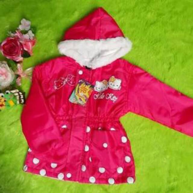 Jaket bulu anak cewek hello kitty jaket anak perempuan