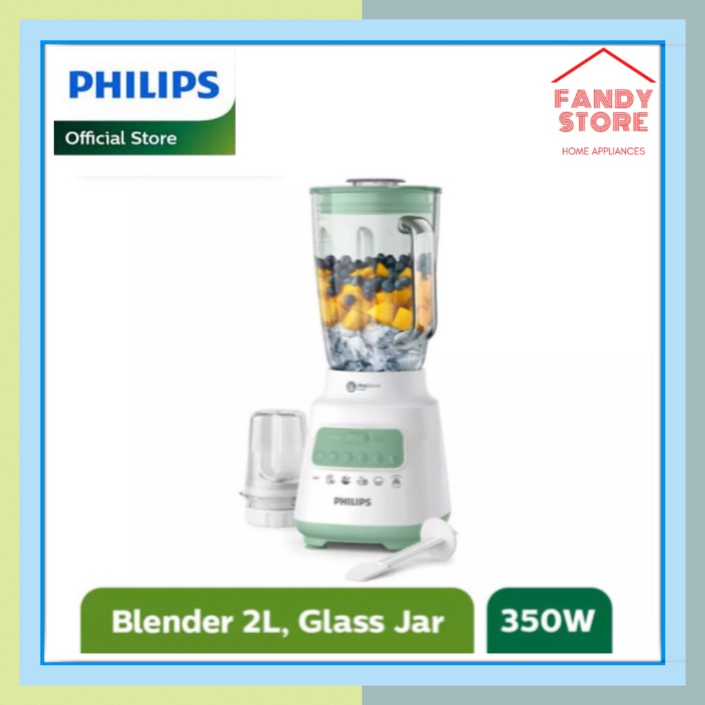 Jual PHILIPS BLENDER KACA HR2222/30 GREEN GLASS JAR HR 2222 GARANSI 2