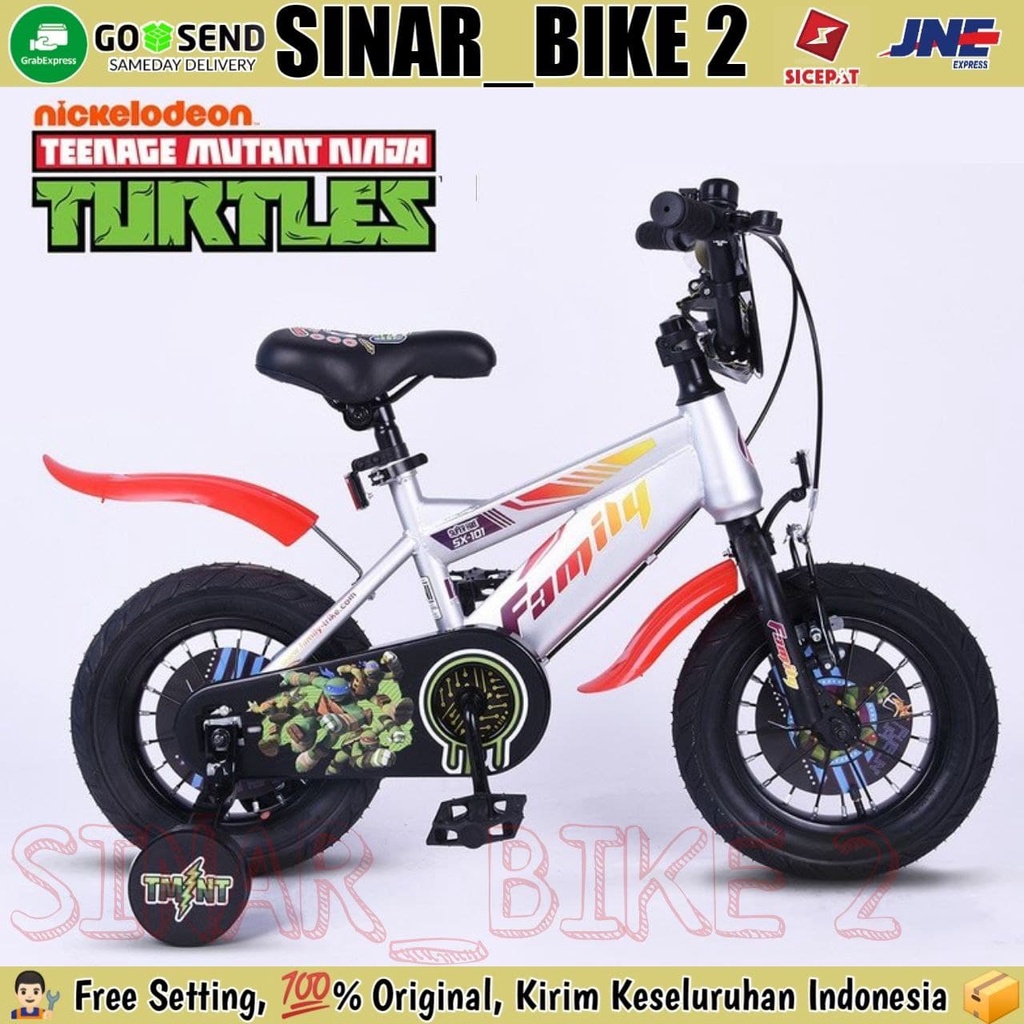 Sepeda Anak Bmx Family SX-101 Kura-Kura Ninja Turtles 12 &amp; 16 Inch