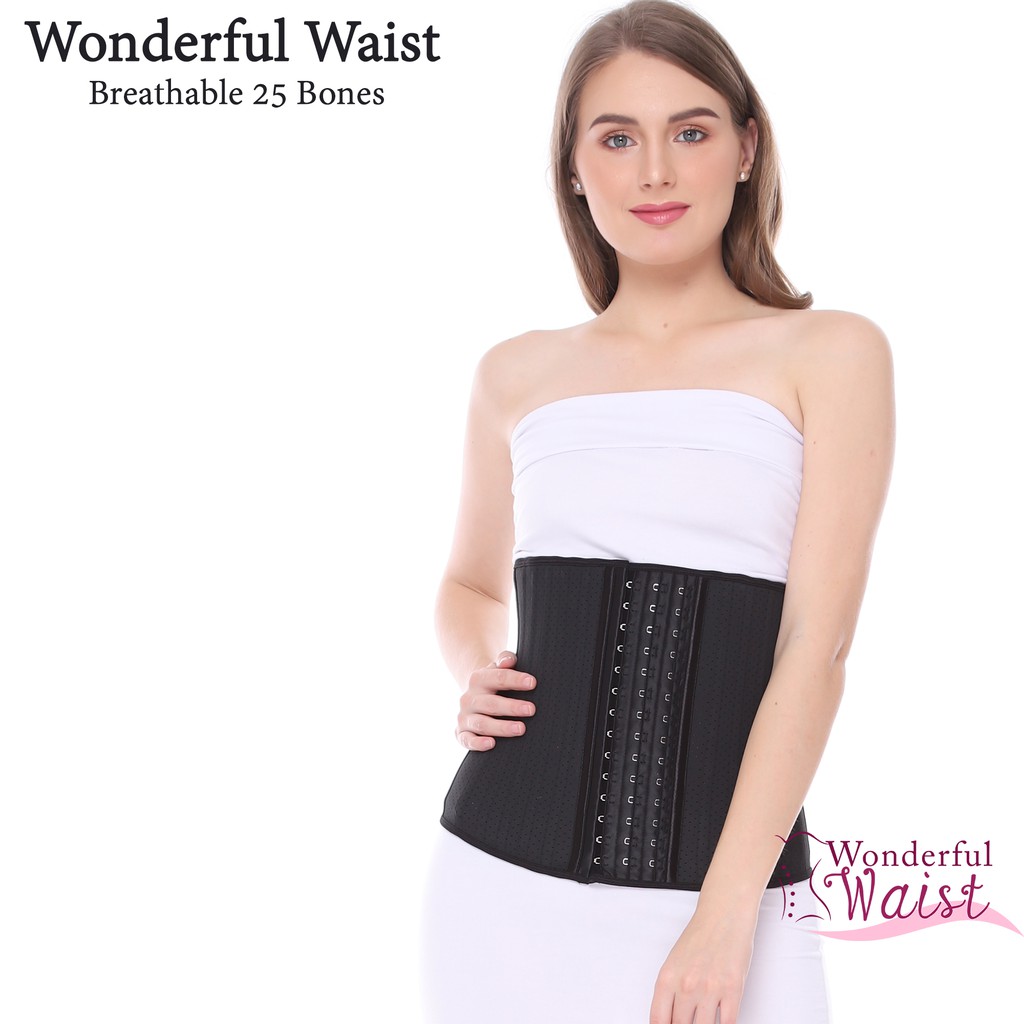 Korset pinggang 25 tulang / breathable corset / korset melahirkan / korset perut / korset langsing