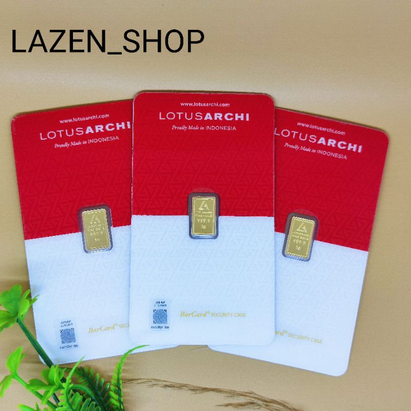 LM lotus archi 1 gram (emas 24k, kado, hadiah, gift, murah)