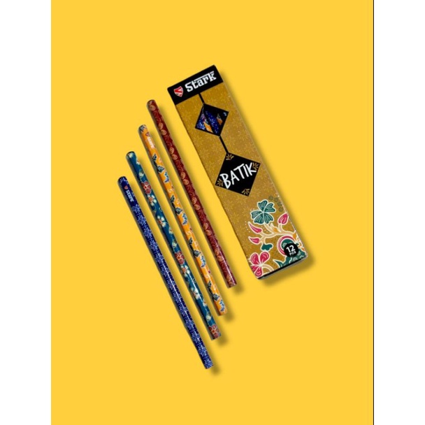 

PENSIL 2B MOTIF BATIK, tebal HARGA UTK 1 LUSIN (ISI 12 PCS) FASHA SHOP TERMURAH TERLARIS