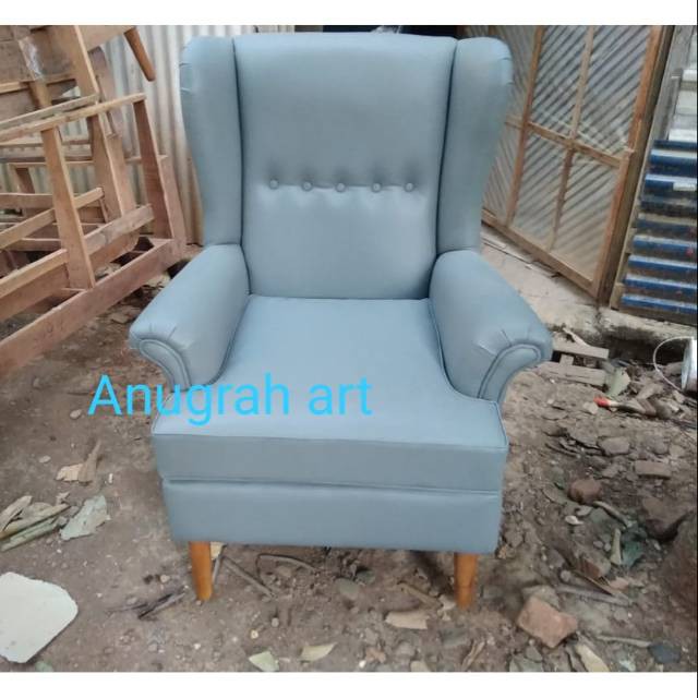 Sofa single wing chair sofa kulit sintetis TERMURAH