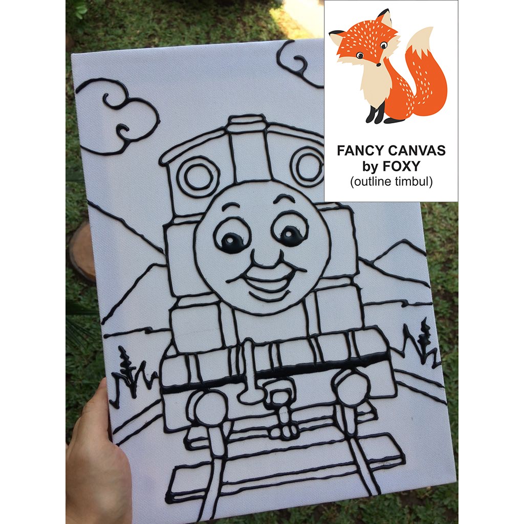 

NEW KANVAS LUKIS ANAK OUTLINE TIMBUL GAMBAR - THOMAS TRAINS SIMPLE PERALATAN MELUKIS CANVAS ANAK