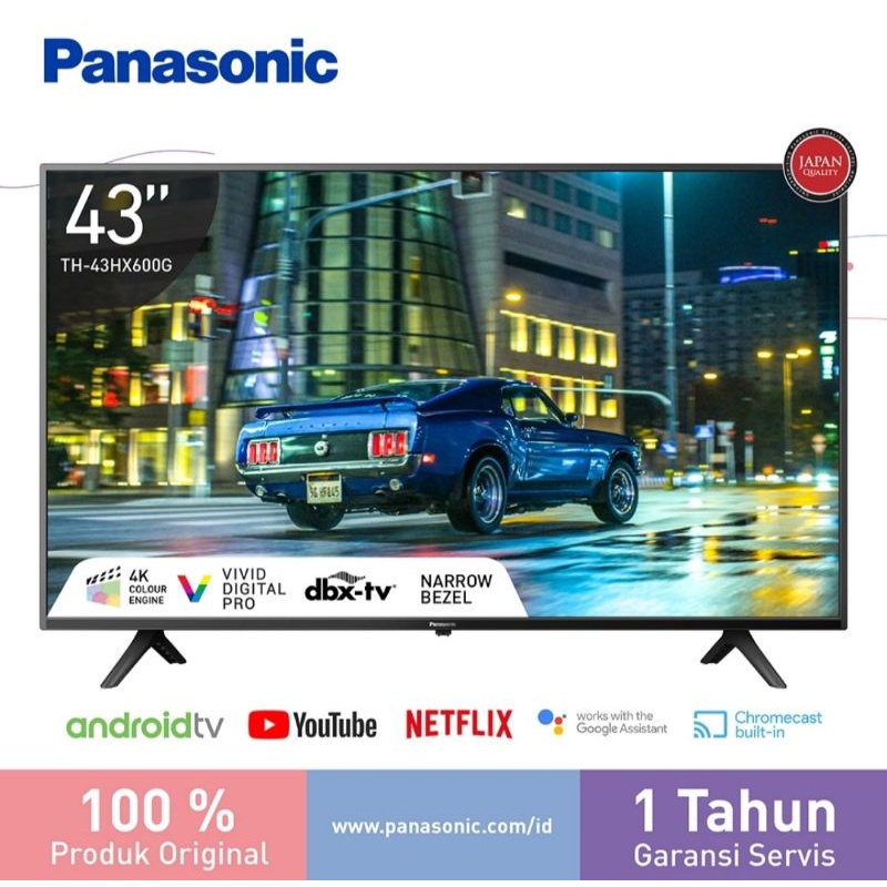panasonic 43hx600g led tv 43 inch smart android digital 4k uhd tv th 43hx600g